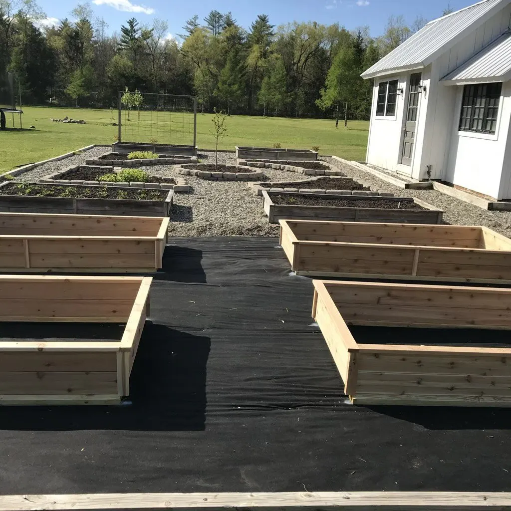 four more cedar raised beds