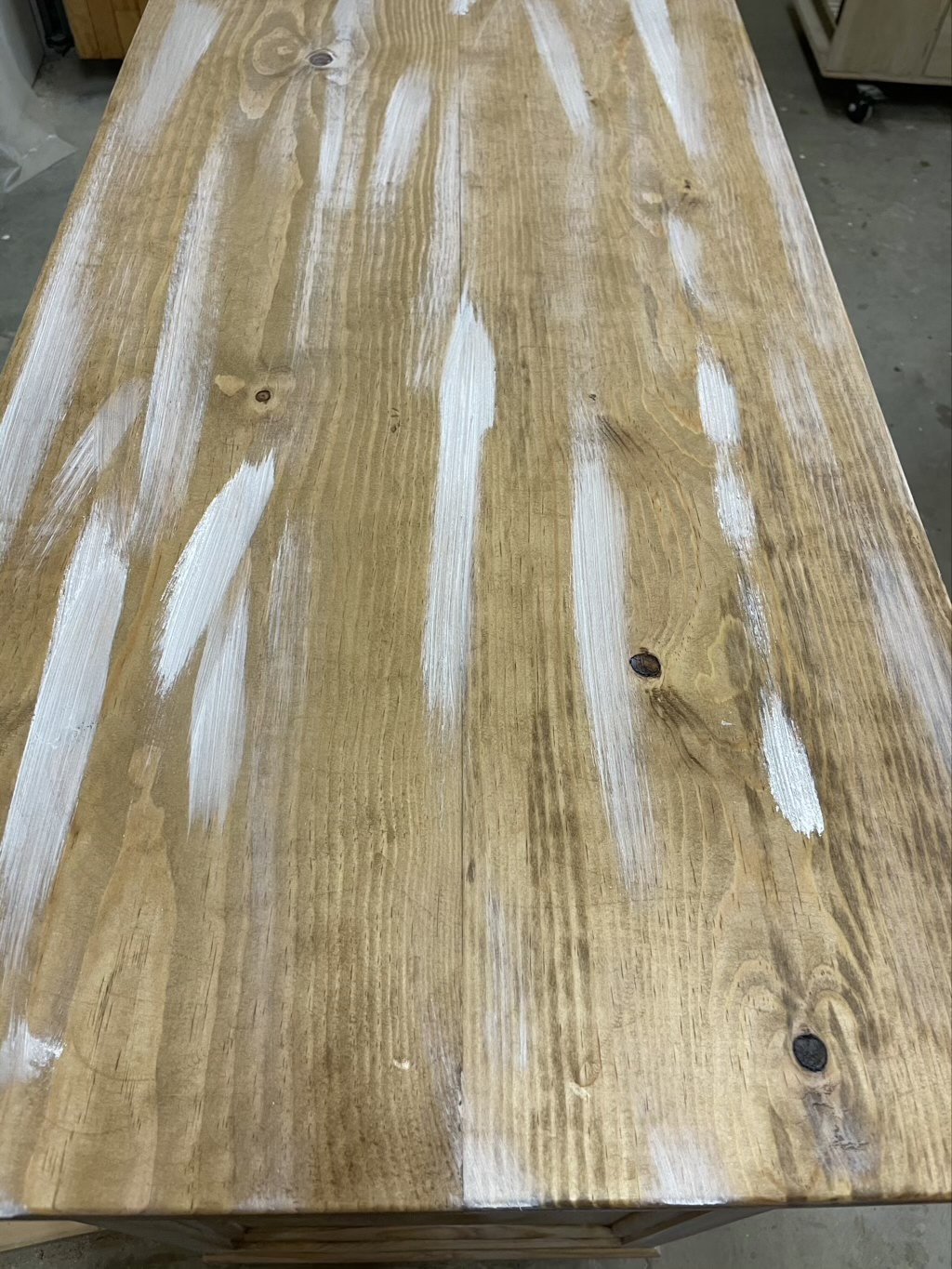 Dots and streaks of liming wax