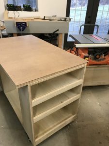 Open Material Shelves Assembly Cart