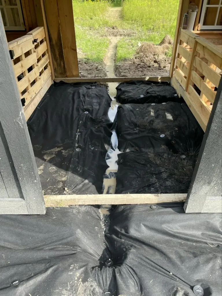 geotextile fabric shed drainage french drains