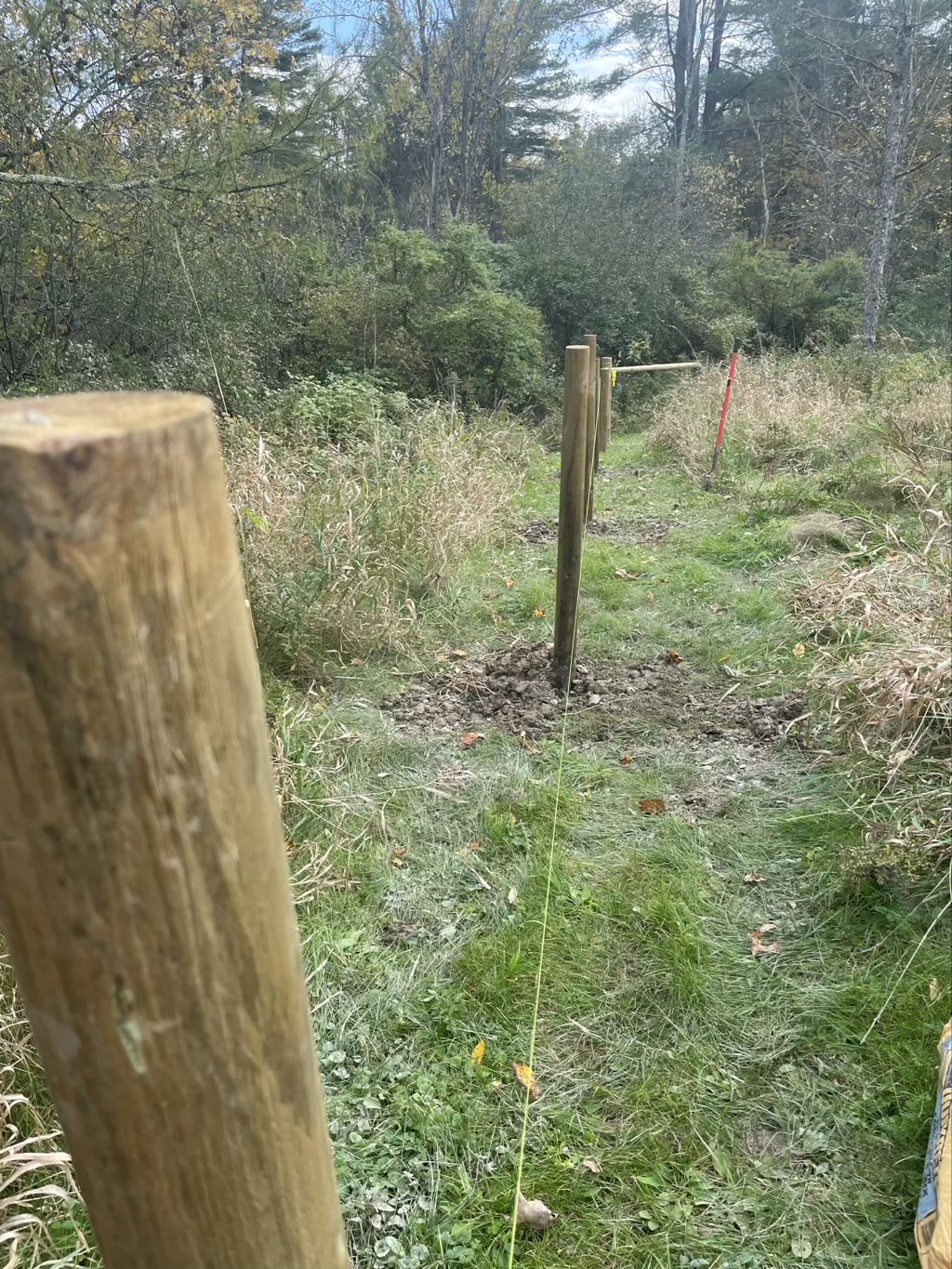 installing fence posts