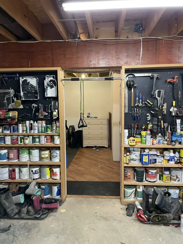 Garage shop boot rack