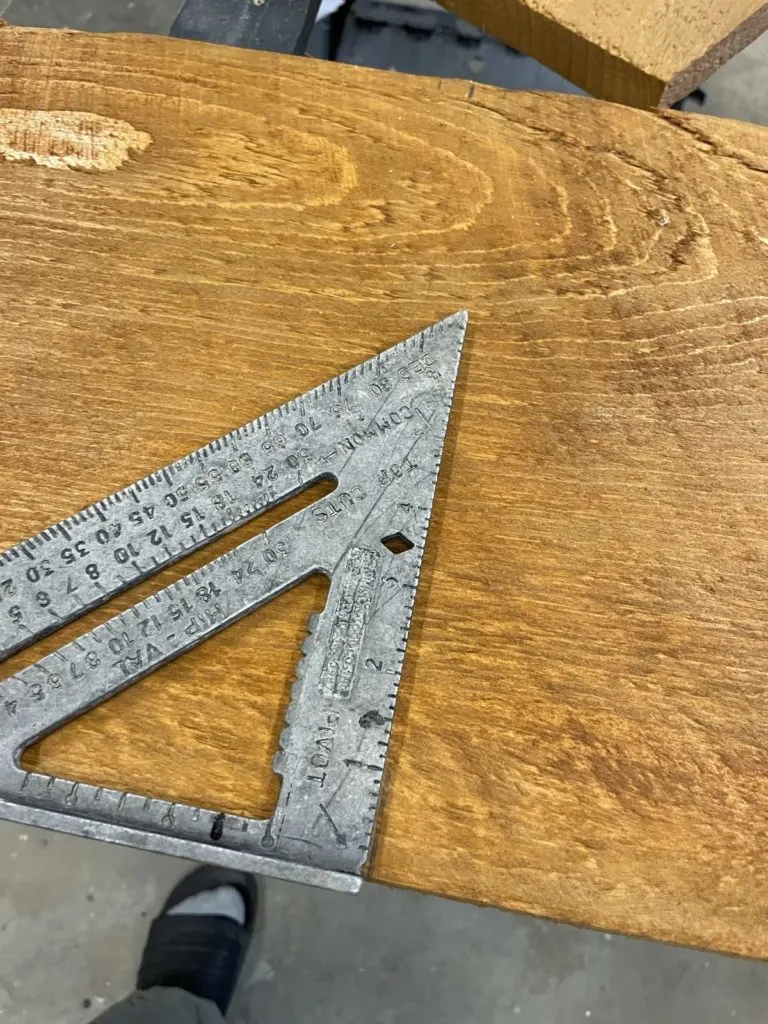 Marking center on rough cut