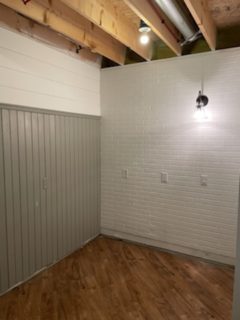 Painted Faux Brick Panel Wall