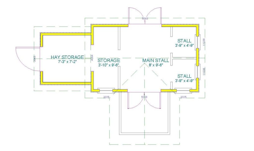 Small Animal Barn Layout in Home Designer