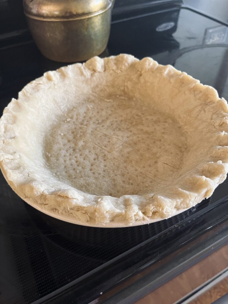 Baked oil pie crust