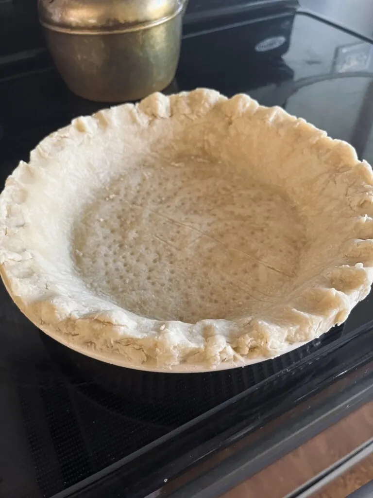 Baked oil pie crust