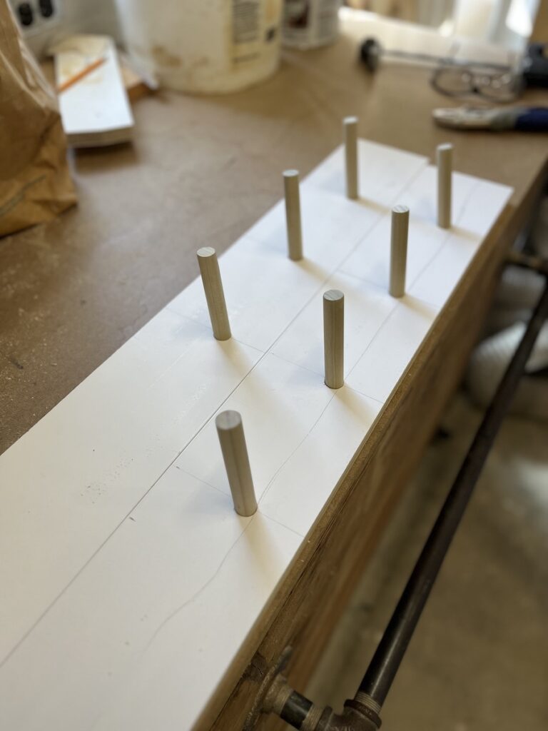 Simple DIY angled peg rail