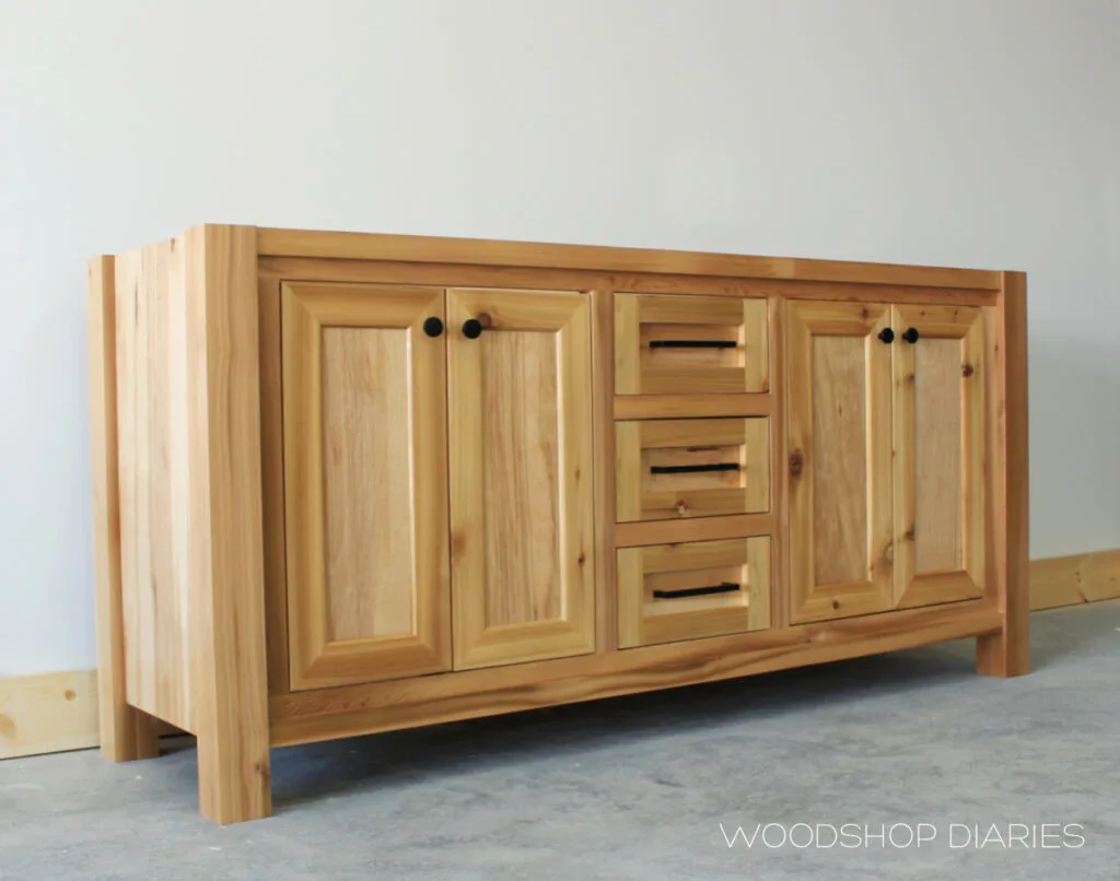 Solid wood console from woodshop diaries